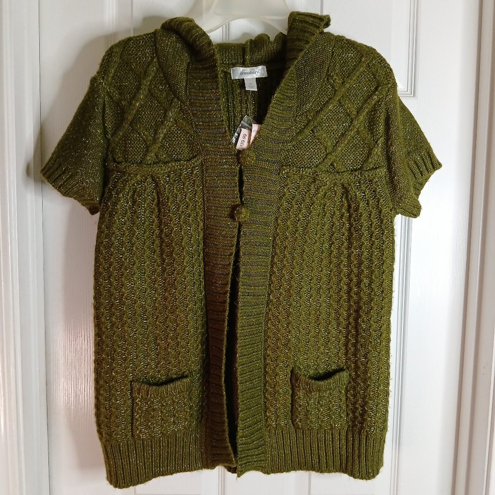 dressbarn Olive Green V-Neck Sweater
